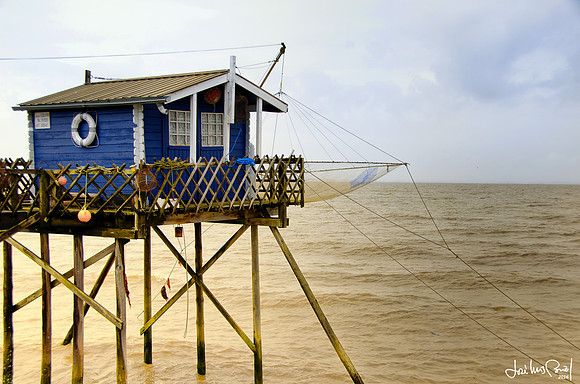 Cabine de pêche au carrelet - Sunset